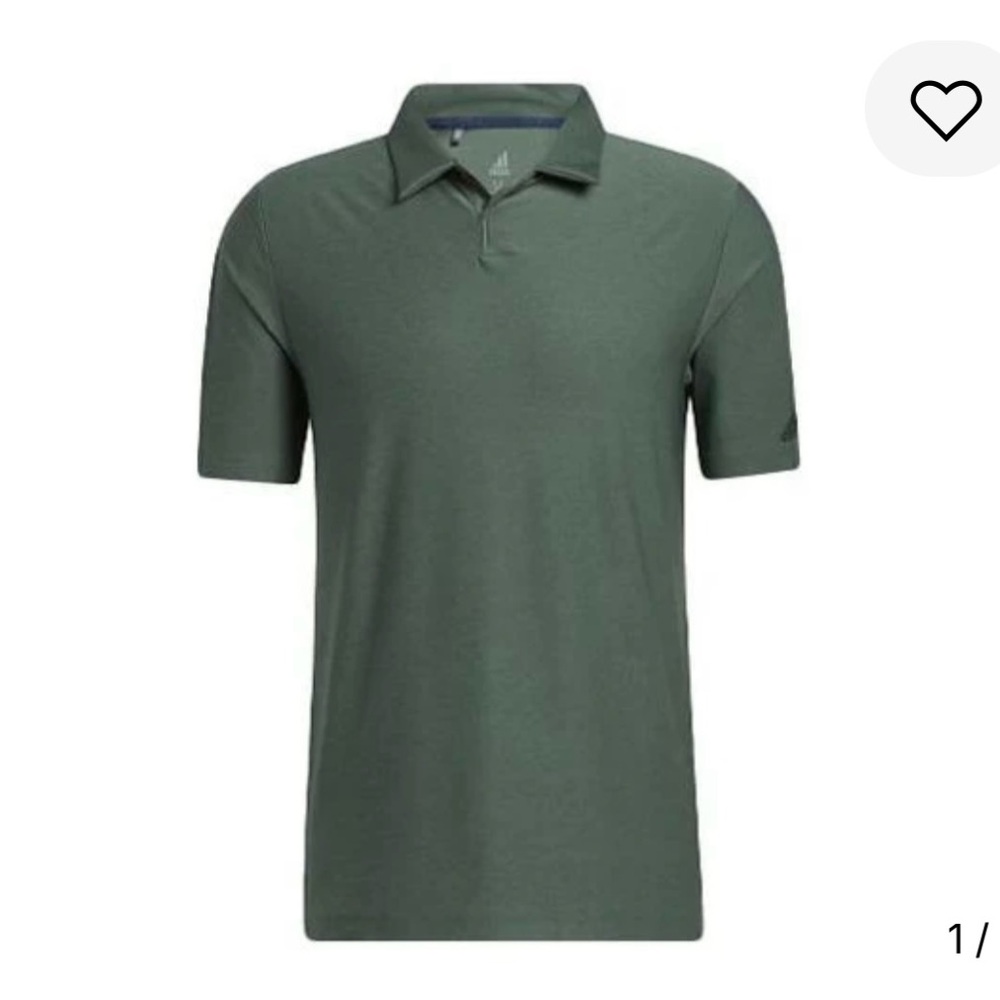 Men's Adidas”Primgreen” “Go-to Golf” Short Sleeve Polo Shirt